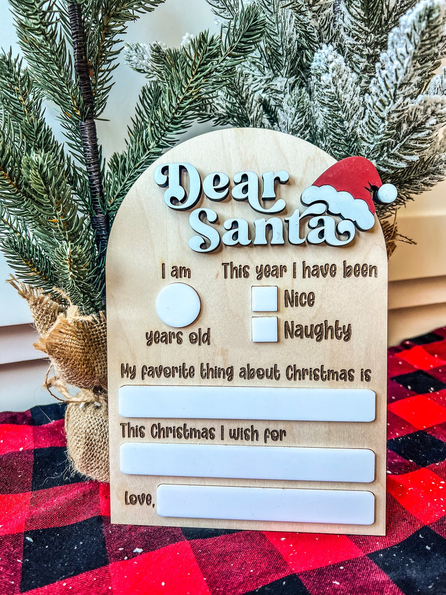 Dear Santa Dry Erase Board