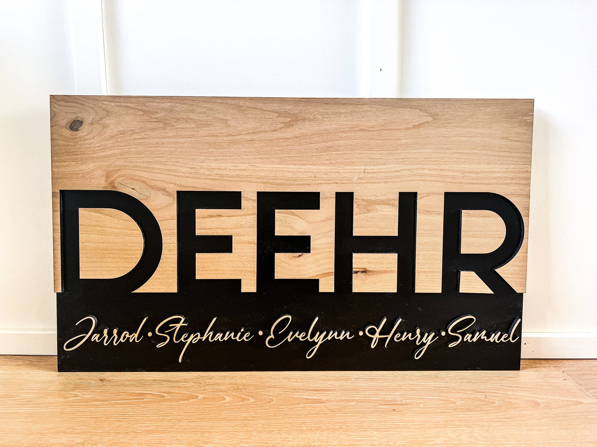Personalized Family Sign with Names – Timberlane Design Co