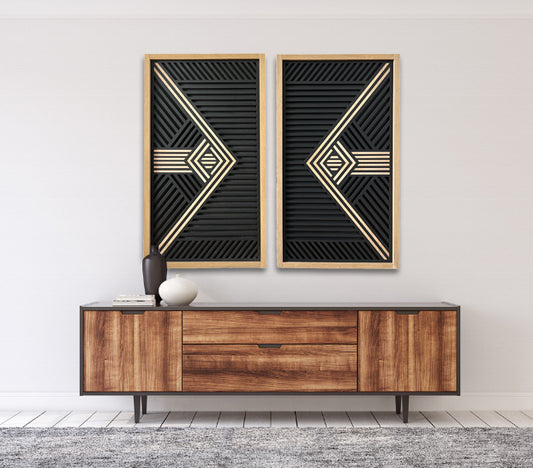 Modern Geometric Arrow Set of 2