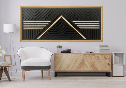 Geometric Modern Wood Accent Peak